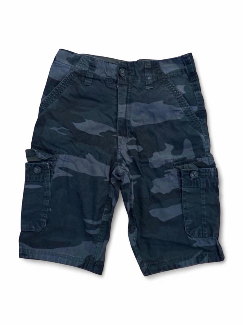 Wearfirst Boys Blue Gray Camo Cargo Shorts Size 10